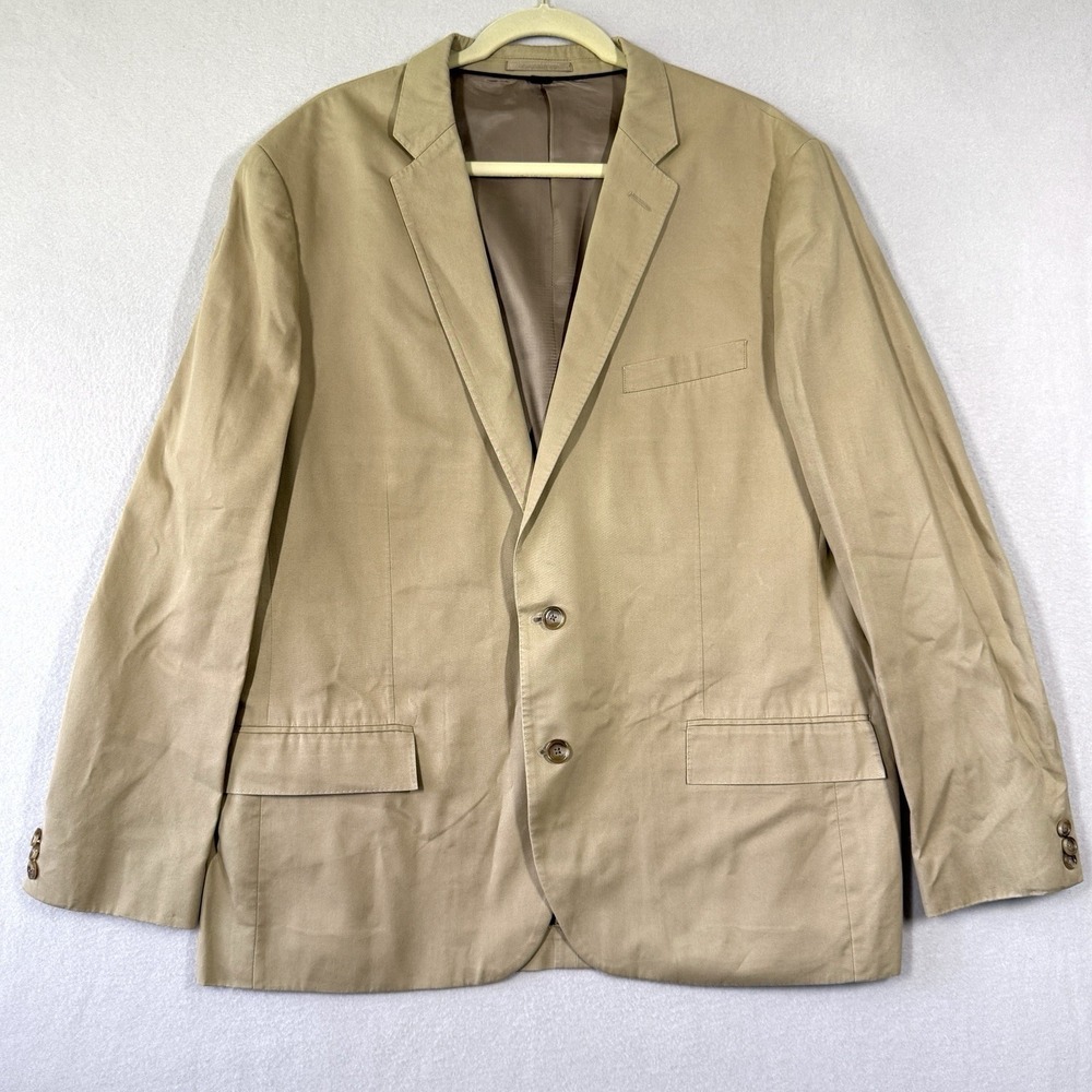 J Crew Blazer Mens 46L Ludlow Slim Fit Suit Jacket Italian Chino Sport Coat Long